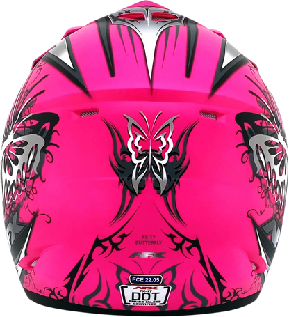 AFX FX-17 Helmet - Butterfly - Matte Hot Pink - XL 0110-7110