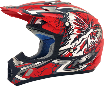 AFX FX-17Y Helmet - Butterfly - Matte Ferrari Red - Large 0111-1386