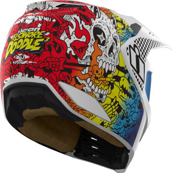 ICON Elsinore™ Helmet - Doodle 3 - White - Small 0104-3438