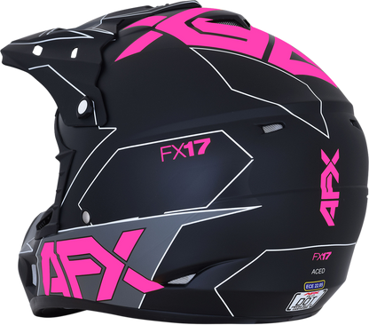 AFX FX-17 Helmet - Aced - Matte Black/Pink - Small 0110-6510
