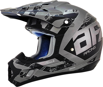 AFX FX-17 Helmet - Attack - Frost Gray/Matte Black - XS 0110-7136