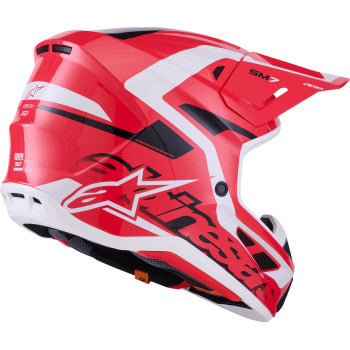 ALPINESTARS SM7 Helmet - Deed - Gloss Red/Black/White - XL 8302426-3139-XL