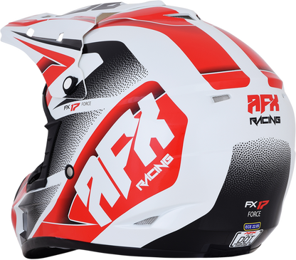 AFX FX-17 Helmet - Force - Pearl White/Red - Medium 0110-5245