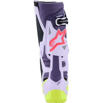ALPINESTARS Tech 10 Supervented Boots - Purple/Fluorescent Yellow/Diva Pink - US 13 / EU 48 2010520-3150-13