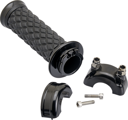 BILTWELL Grips - Alumicore - Custom - Black 6606-201-01