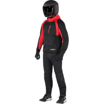 ALPINESTARS MSE Hybrid Hooded Jacket - Black/Red - Small 4201824-1463-S