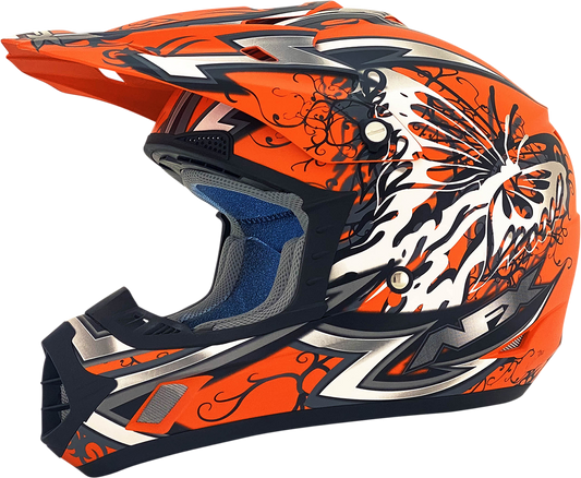 AFX FX-17 Helmet - Butterfly - Matte Orange - Small 0110-7112