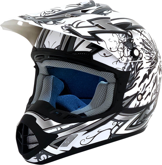 AFX FX-17Y Helmet - Butterfly - Matte White - Medium 0111-1391