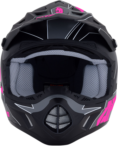 AFX FX-17 Helmet - Aced - Matte Black/Pink - Medium 0110-6511