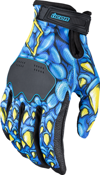 ICON Hooligan™ Kryola Kreep Gloves - Blue - 3XL 3301-4727