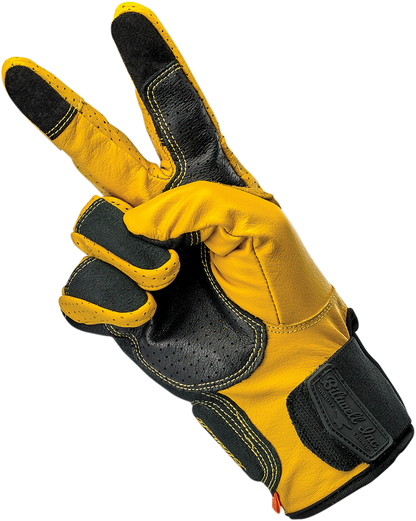 BILTWELL Borrego Gloves - Gold/Black - Medium 1506-0701-303
