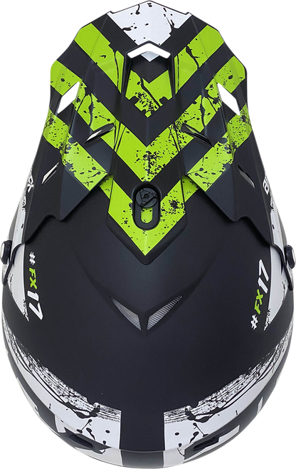 AFX FX-17 Helmet - Attack - Matte Black/Green - XS 0110-7178