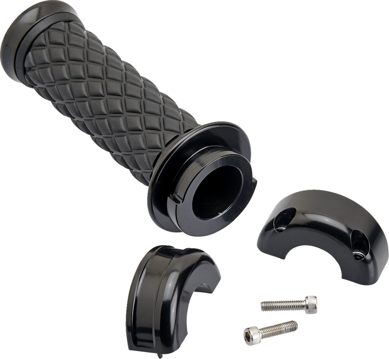BILTWELL Grips - Alumicore - Custom - Black 6606-201-01