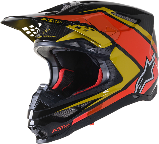 ALPINESTARS Supertech M10 Helmet - Meta 2 - MIPS® - Black/Yellow/Orange - Large 8300422-1549-LG
