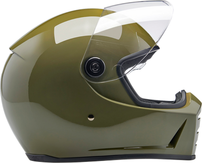 BILTWELL Lane Splitter Helmet - Gloss Olive Green - Small 1004-154-502