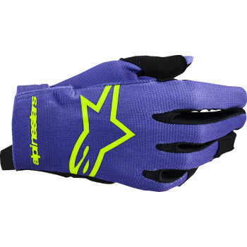 ALPINESTARS Youth Radar Gloves - Purple/Fluo Yellow - Medium 3541824-3175-M