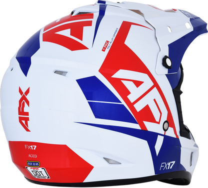 AFX FX-17 Helmet - Aced - Red/White/Blue - XL 0110-6482
