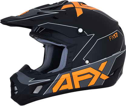AFX FX-17 Helmet - Aced - Matte Black/Orange - Medium 0110-6505