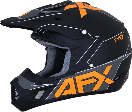 AFX FX-17 Helmet - Aced - Matte Black/Orange - XL 0110-6507