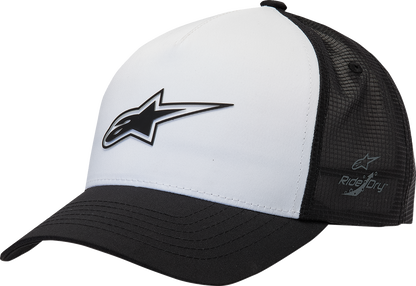 IN STOCK ALPINESTARS Advantage Tech Trucker Hat - White/Black - One Size 1212811602010OS