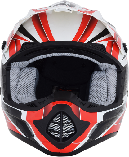 AFX FX-17 Helmet - Force - Pearl White/Red - Small 0110-5244