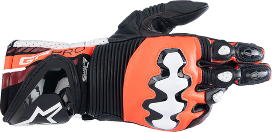 ALPINESTARS GP Pro R4 Gloves - Black/Fluo Red/White - 3XL 3556724-1321-3X