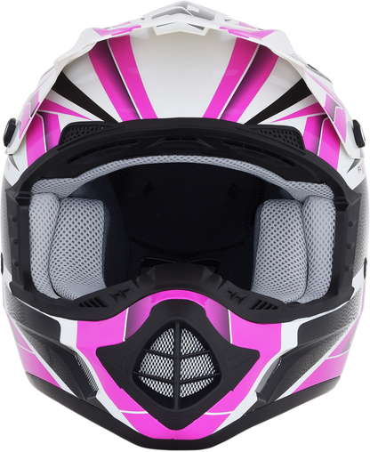 AFX FX-17 Helmet - Force - Pearl White/Fuchsia - Large 0110-5258