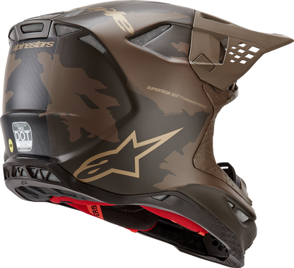 ALPINESTARS Supertech M10 Helmet - Squad - MIPS® - Dark Brown/Gold - Large 8302823-839-LG