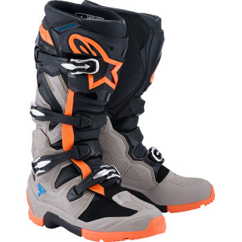 ALPINESTARS Tech 7 Enduro Boots - Black/Warm Gray/Fluorescent Orange - US 11 2010426-1562-11