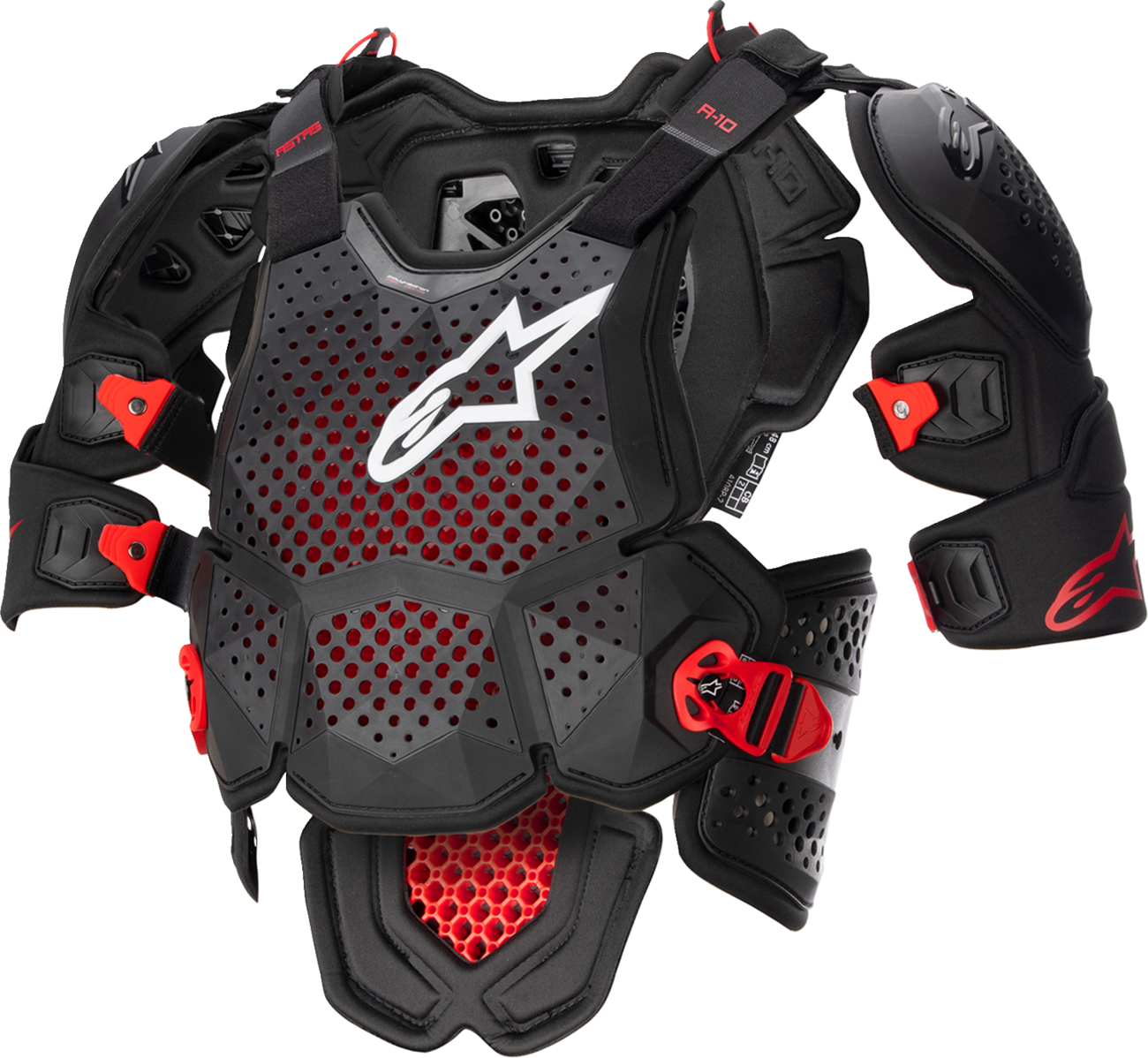 ALPINESTARS A-10 Roost Guard V2 - Black/Red - XS/S 6700523-1431-XS