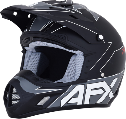 AFX FX-17 Helmet - Aced - Matte Black/White - Medium 0110-6490