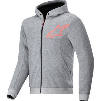 IN STOCK ALPINESTARS Chrome v2 Sport Hoodie - Heather Gray/Red Fluo - Medium 4200325-9199-M