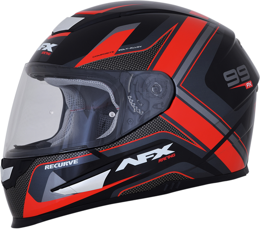 AFX FX-99 Helmet - Recurve - Black/Red - Medium 0101-11112