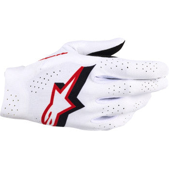 ALPINESTARS Supertech MX Gloves - White/Black/Fire Red - Small 3560526-2063-S