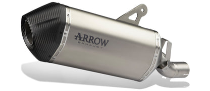 72502SK  Arrow Suzuki V-Strom 1000 /1050 2017-2025 Homologated Titanium Sonora Silencer With Carbon Endcap