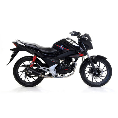 Arrow Hondacb125f'15/16 Homol.X-Kone Nichrom Silencer Carbon End Cap+Steel Link Pipe For Arrow Collector And Link Pipe 51514xkn