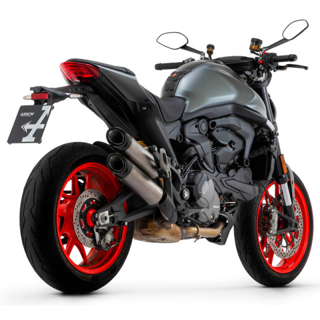 71939PR  Arrow Round-Sil Slip-on Exhausts, Titanium for Ducati Monster 937 2021-2024