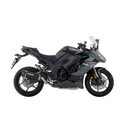 71987AKN  Arrow Indy Race EVO aluminium "Dark" silencer with carby end cap Kawasaki NINJA 1100 SX 2025