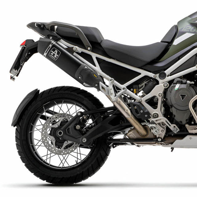 IN STOCK 72506VAN Arrow Veloce Homol Slip-on Exhaust, Aluminum Dark for Triumph Tiger 900 24-25