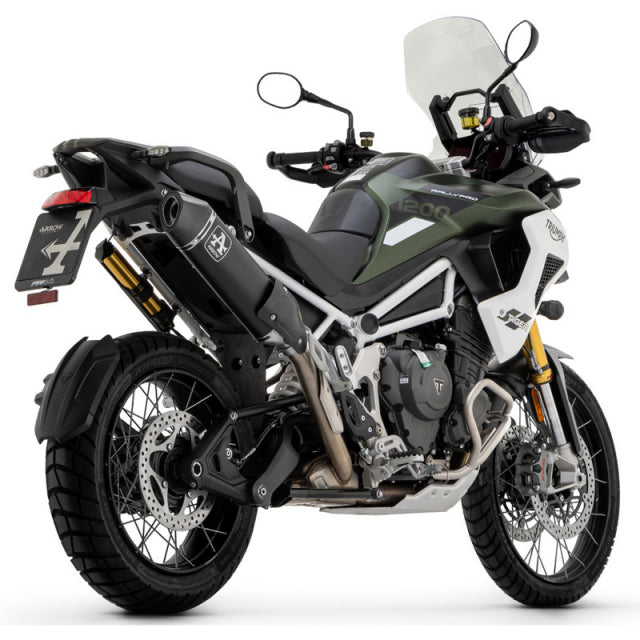 IN STOCK 72506VAN Arrow Veloce Homol Slip-on Exhaust, Aluminum Dark for Triumph Tiger 900 24-25