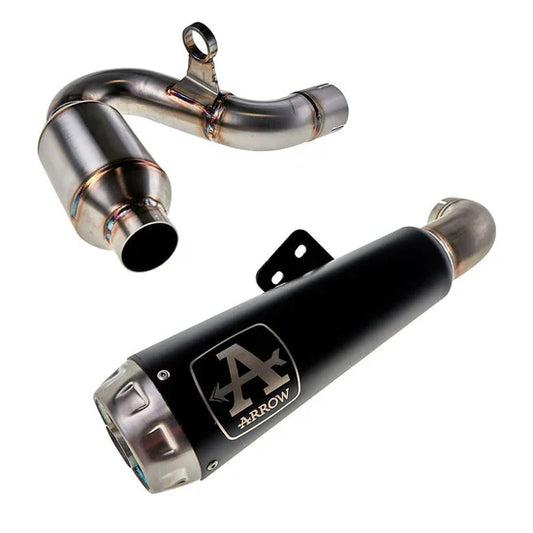 Arrow Pro-Race BMW F900 R/XR 2020-2024  Black Stainless Steel Exhaust 71915prn + 71729MI