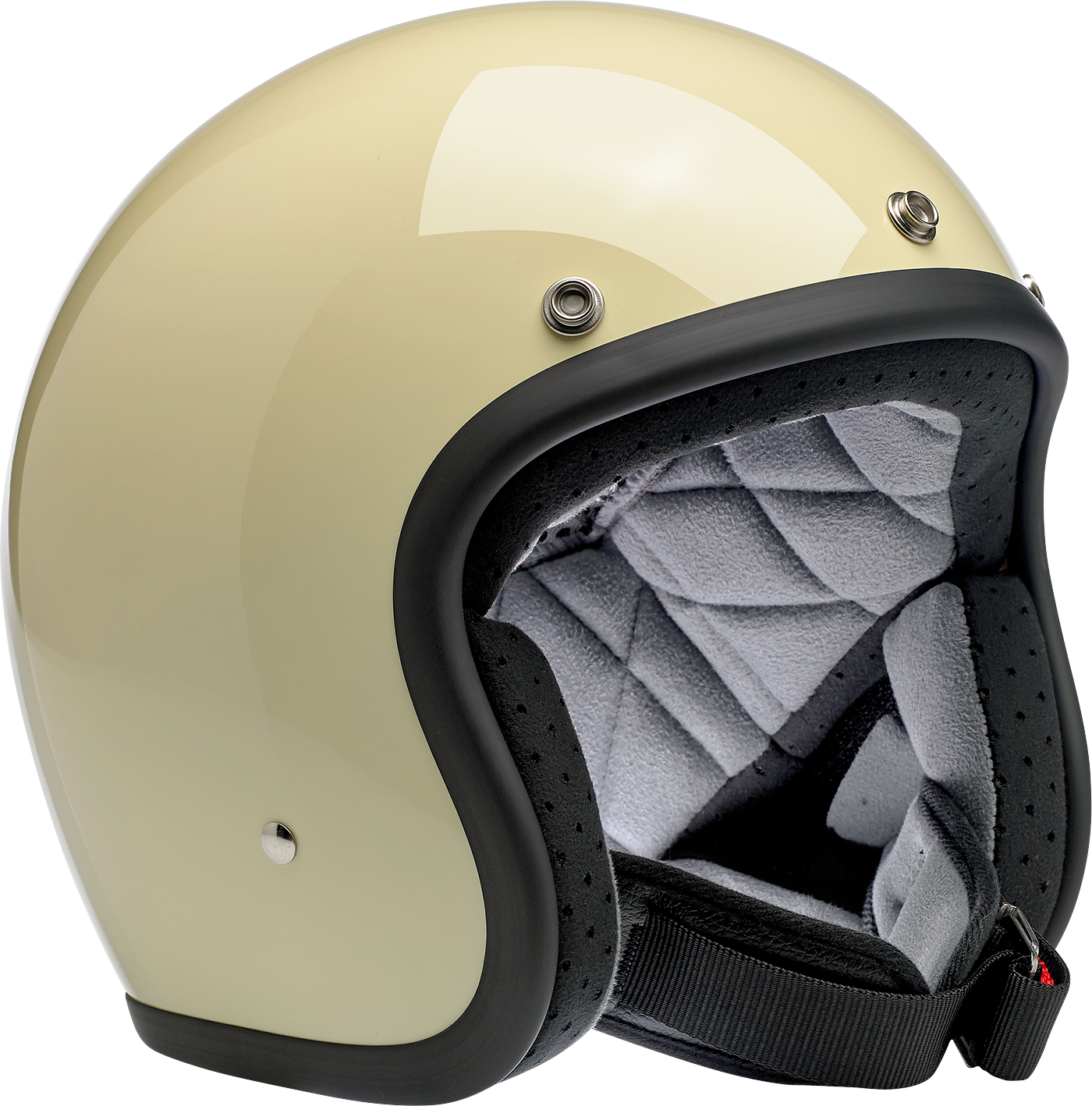 BILTWELL Bonanza Helmet - Gloss Vintage White - Small 1001-102-202