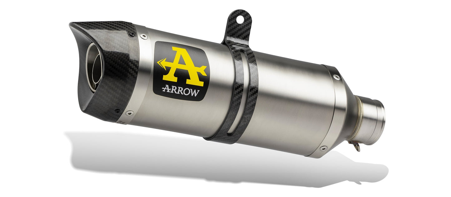 Arrow Yamaha Yzf-R125 2019 Homologated Aluminium Thunder Silencer With Carbon End Cap With Welded Link Pipe 51518ak