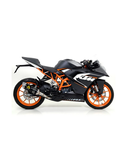 71813AON  Arrow Thunder Exhaust, Aluminum Dark for KTM RC 125 / Duke 390 / RC390 2013-2016