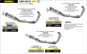 71069PRN Arrow Pro-Race Racing Full Exhaust NICHROM DARK PRO-RACE SILENCER + STAINLESS STEEL  COLLECTORS CBR650R/CB 650 R  2024 -2025 2026